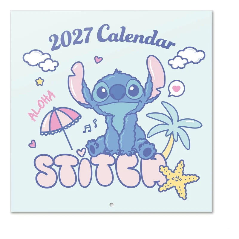Disney Stitch Wandkalender 2027 30 x 30 cm