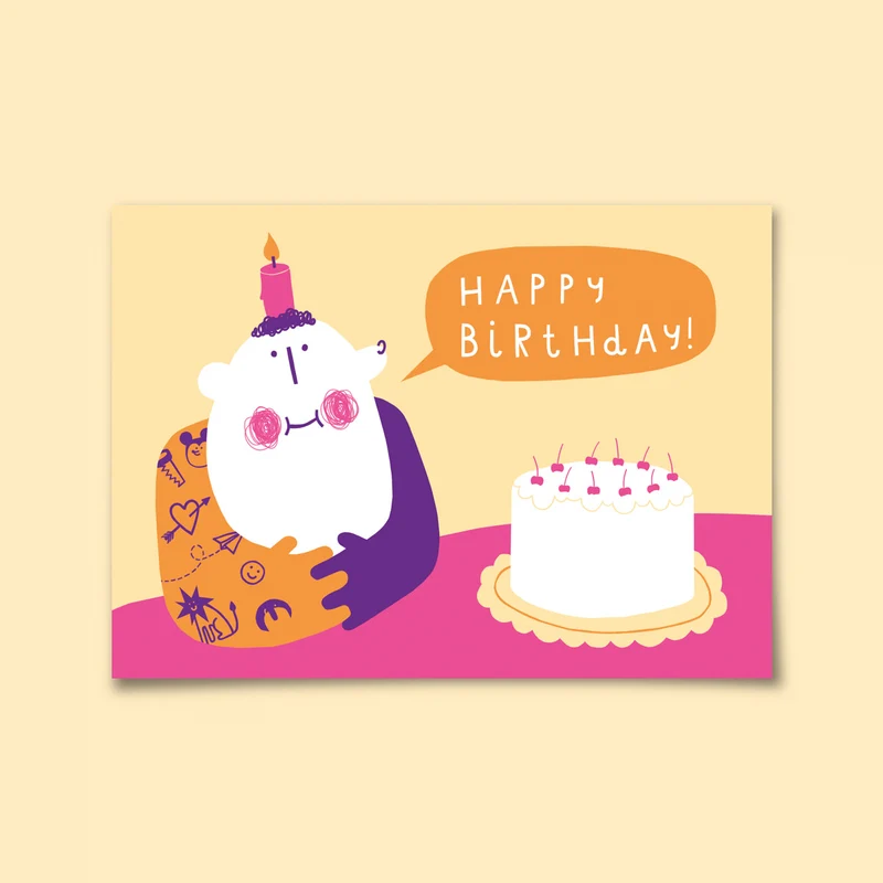 Postkarte Happy Birthday Dude