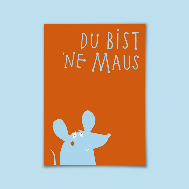 Postkarte Maus