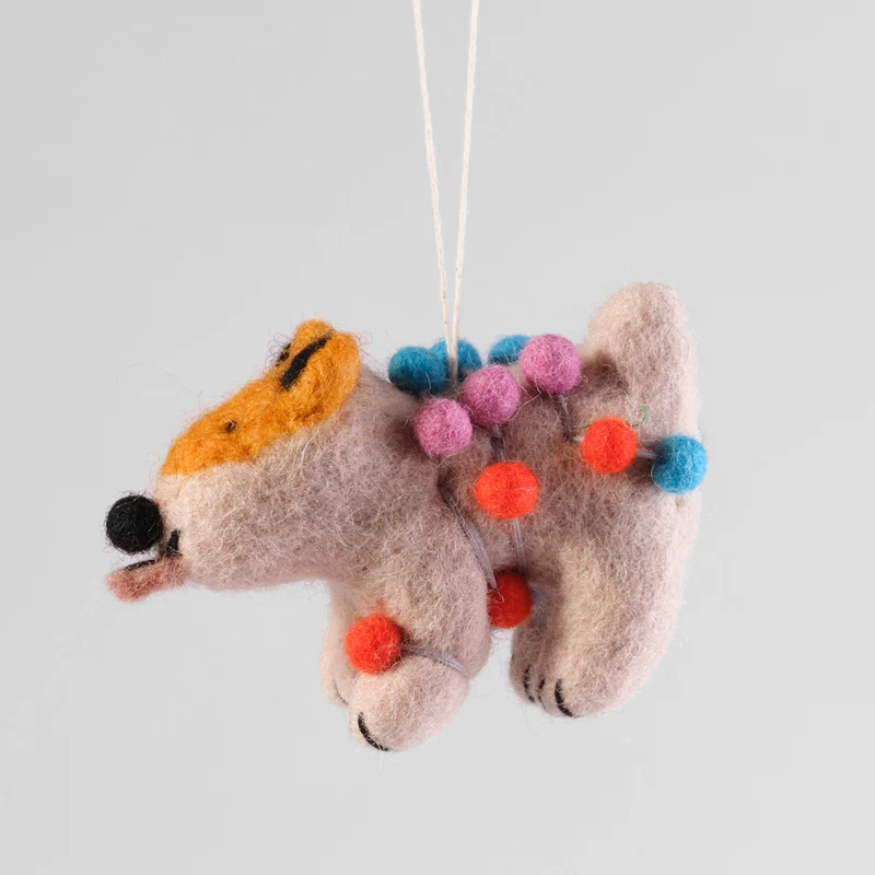 Willa Dog Hanging Felt Ornament