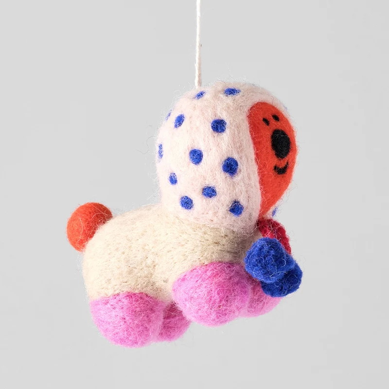 Pom Pom Pup Dog Hanging Felt Ornament