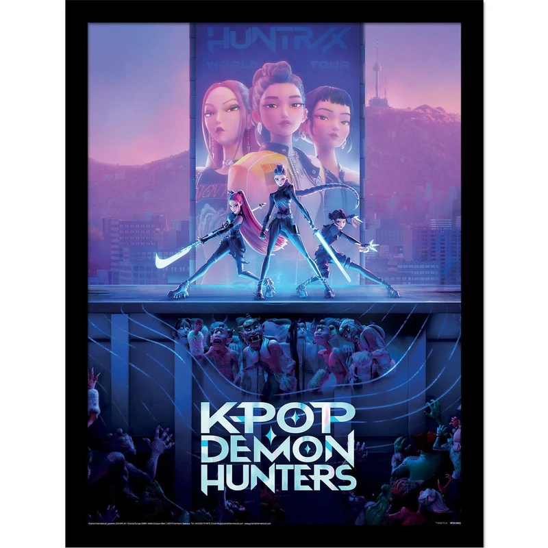 KPop Demon Hunters Collector Print Poster im Rahmen Movie