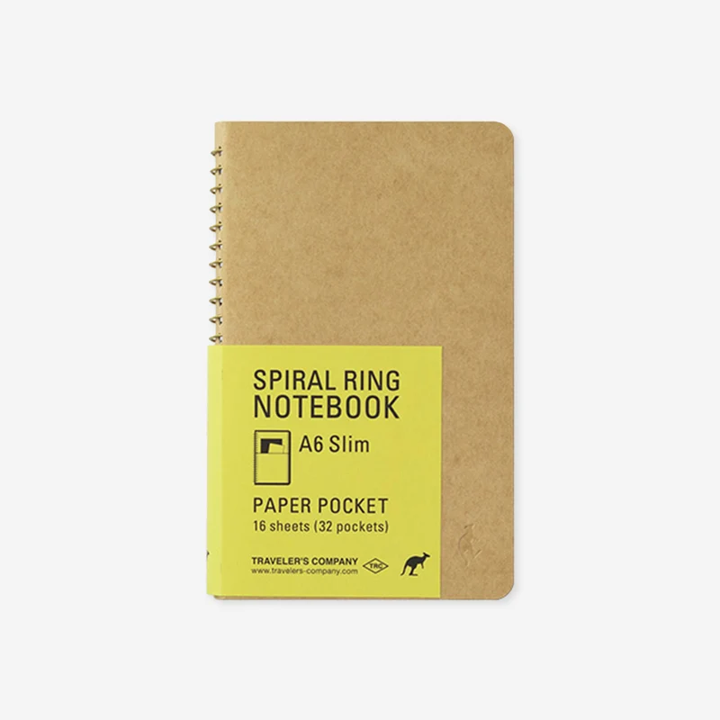 Paper Pocket A6 Slim Spiral Ring Notebook