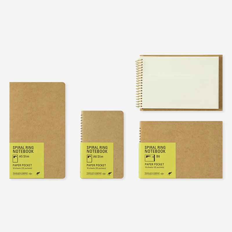 Paper Pocket A6 Slim Spiral Ring Notebook