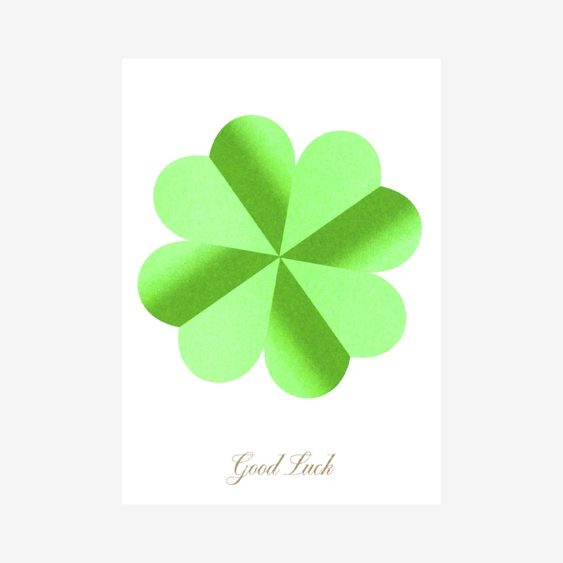 Good Luck Riso-Postkarte