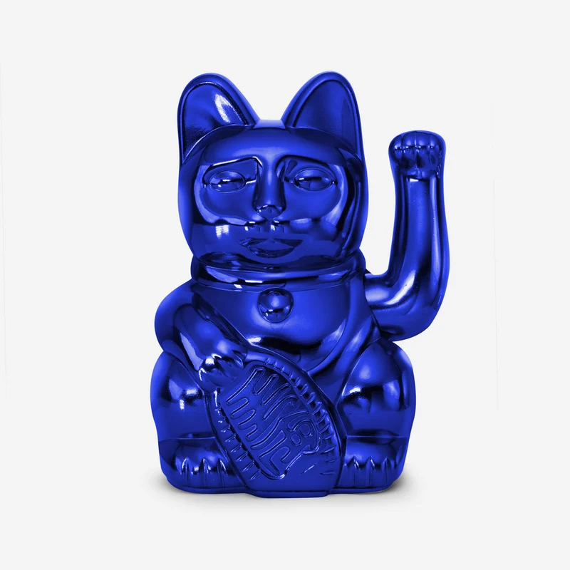 Lucky Cat Cosmic Shiny Blue