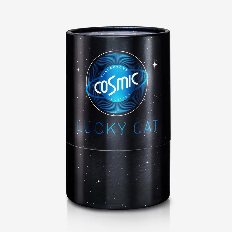 Lucky Cat Cosmic Shiny Blue