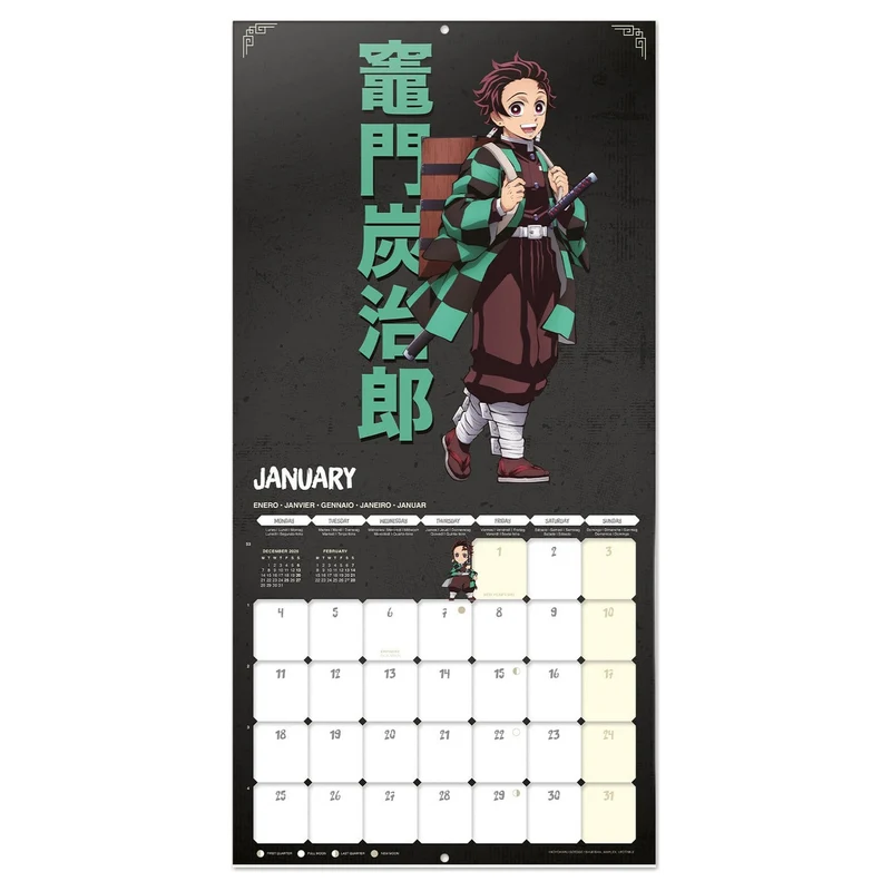 Demon Slayer Wandkalender 2027 30 x 30 cm