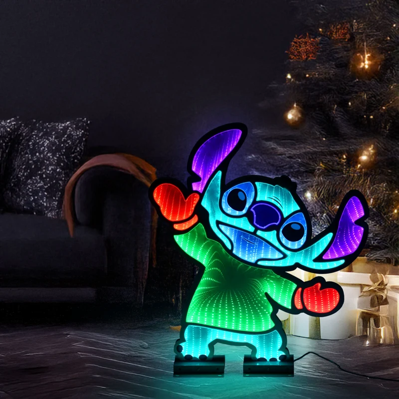 Dancing Stitch Acryl LED Lampe - Lilo & Stitch