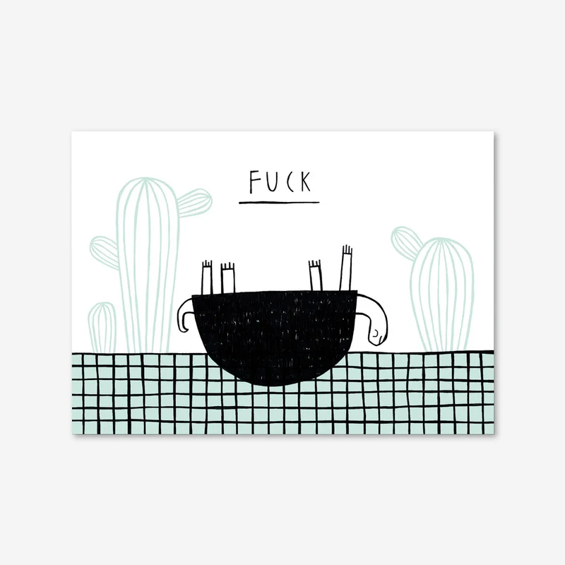 Postkarte FUCK