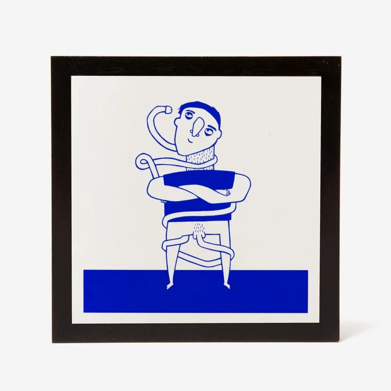 Blue Long John Siebdruck