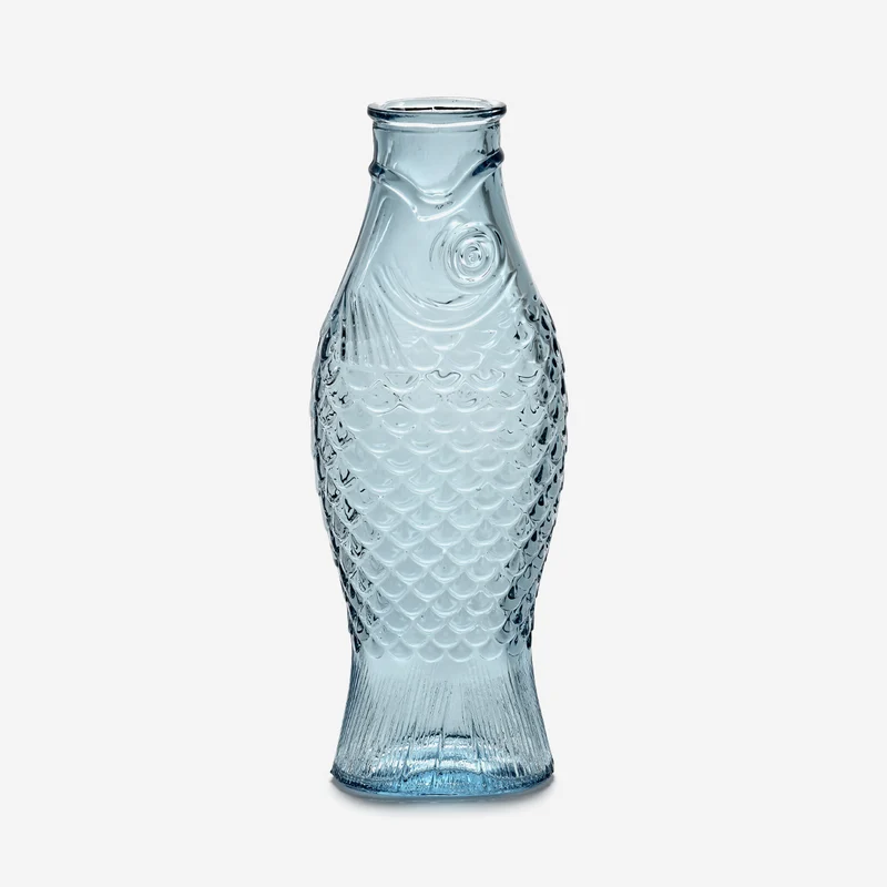 Fish & Fish Light Blue Karaffe by Paola Navone