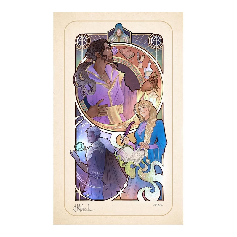 Critical Role Kunstdruck Matthew Mercer: 10th Anniversary Art Nouveau Illustrations 46 x 28 cm - ungerahmt