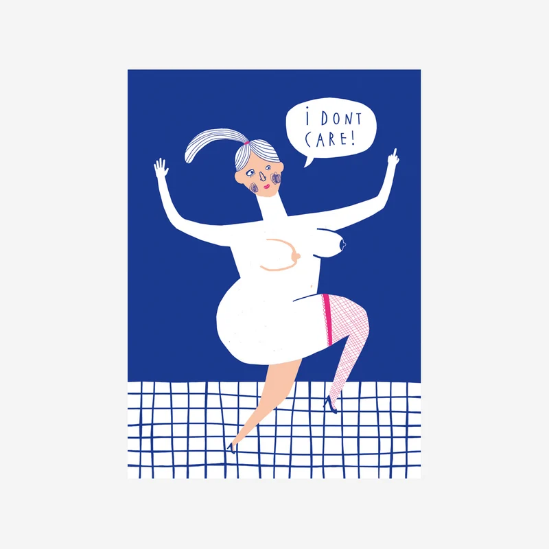 Postkarte I Don't Care