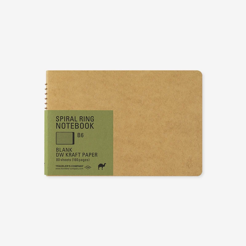 DW Kraft Paper B6 Spiral Ring Notebook