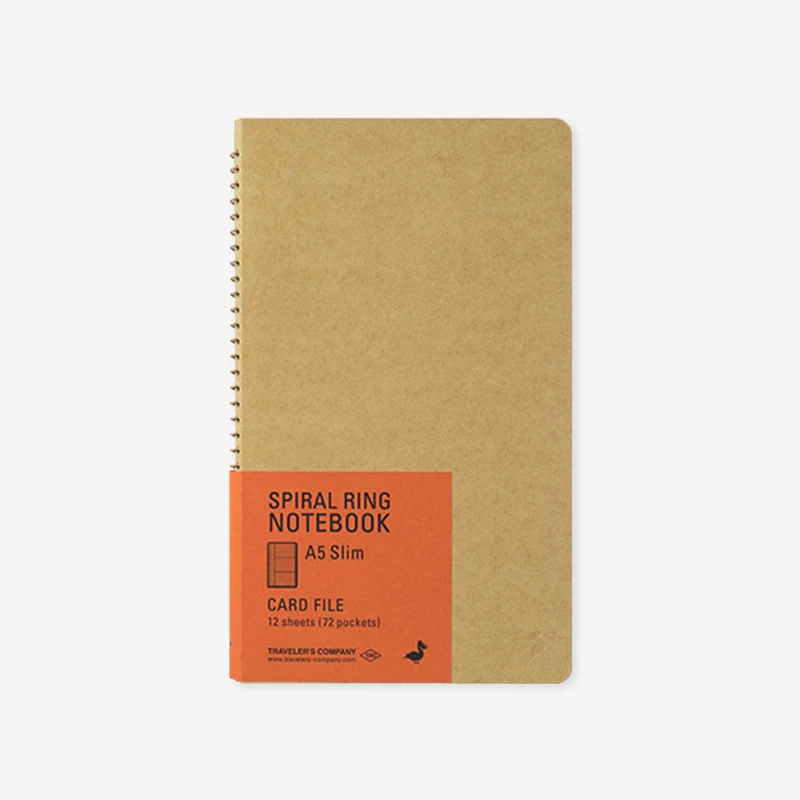 Card File A5 Slim Spiral Ring Notebook