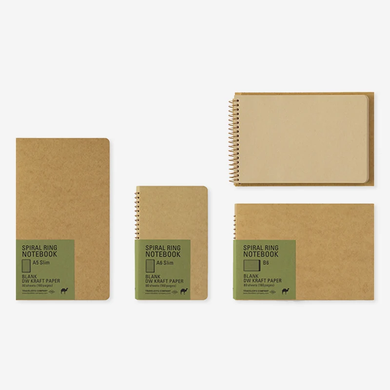DW Kraft Paper A5 Slim Spiral Ring Notebook