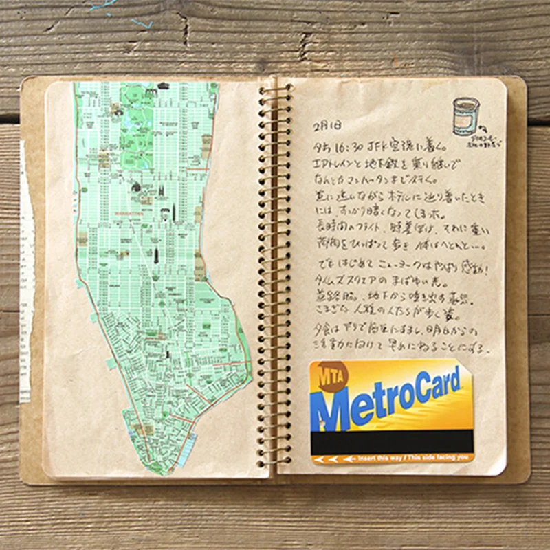 DW Kraft Paper A5 Slim Spiral Ring Notebook