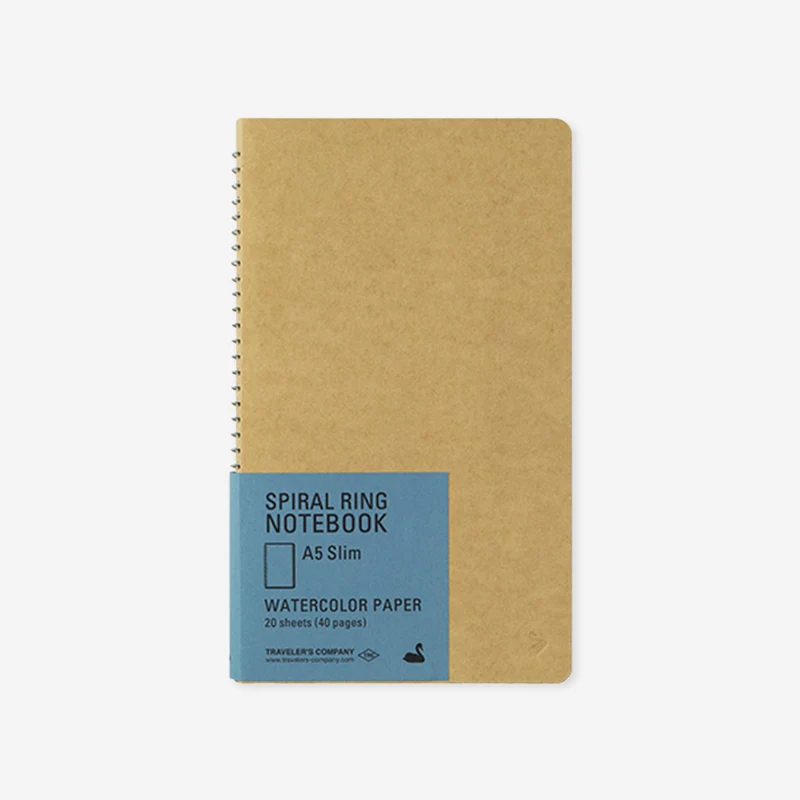 Water Color A5 Slim Spiral Ring Notebook