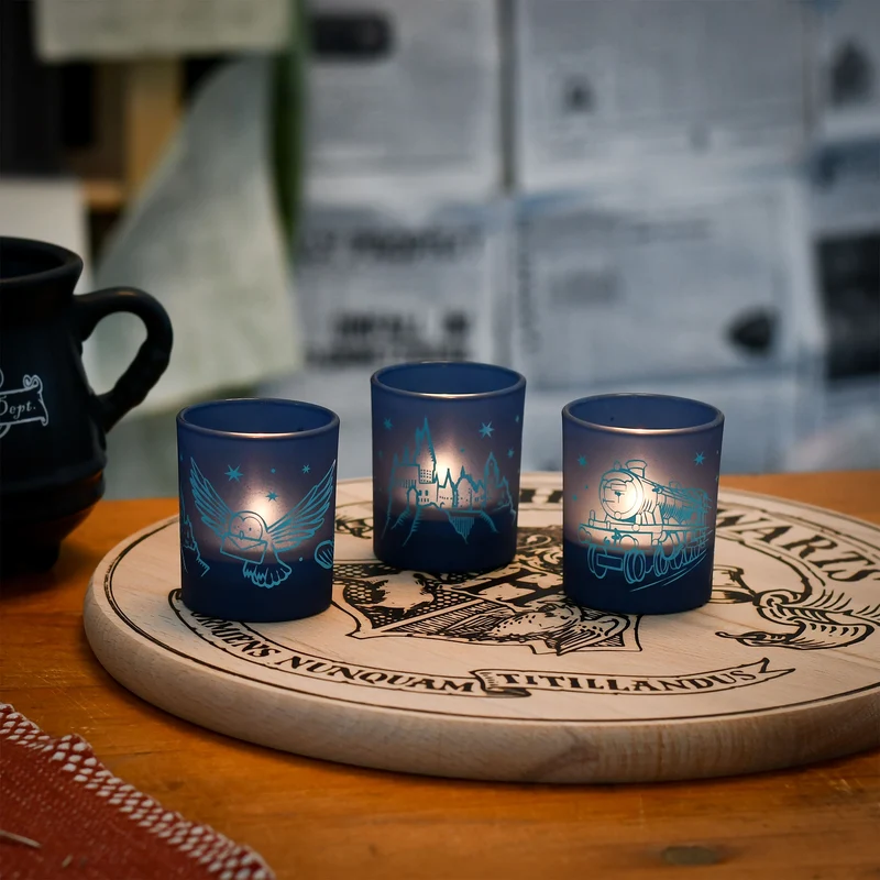 Harry Potter - Hogwarts Teelichthalter 3er Set