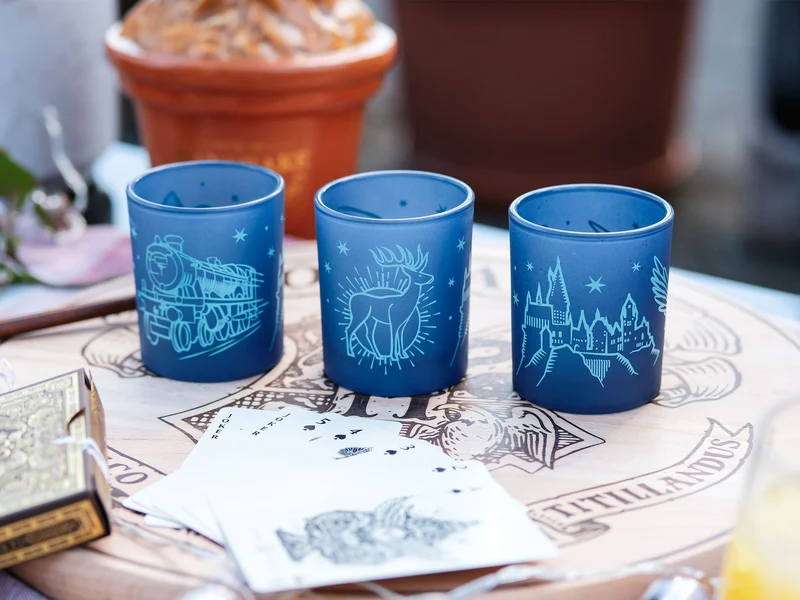 Harry Potter - Hogwarts Teelichthalter 3er Set