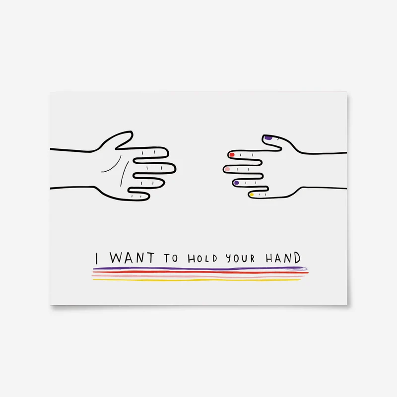 Postkarte I want to hold your hand