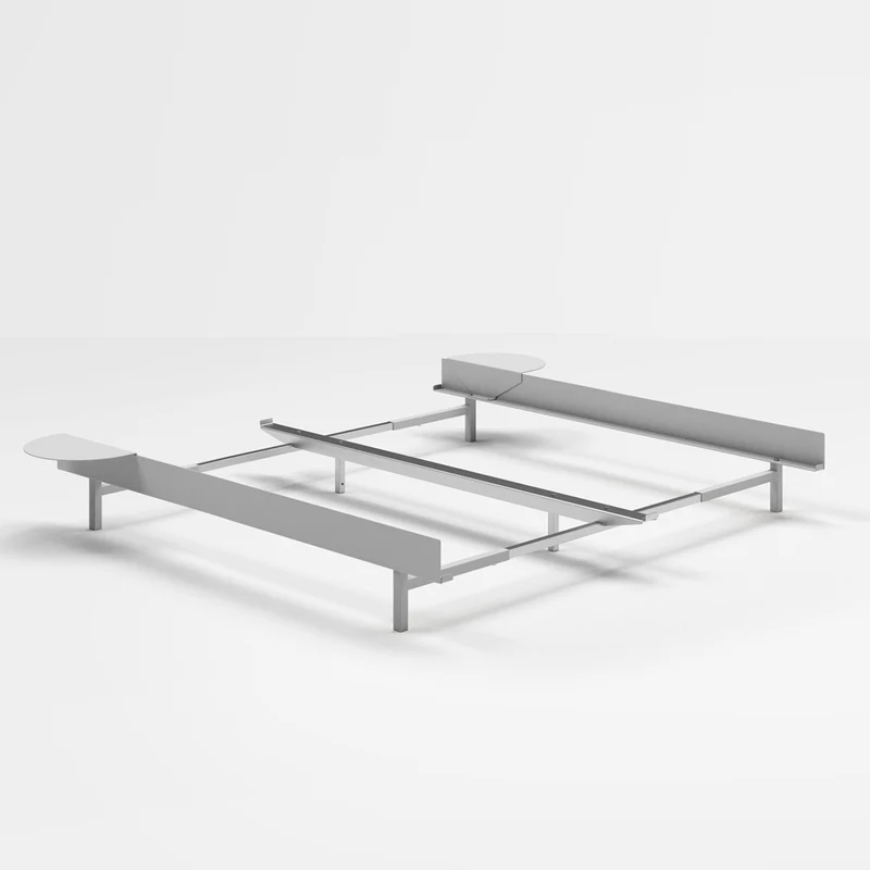 MOEBE Bed Stainless Steel 90 - 180 cm