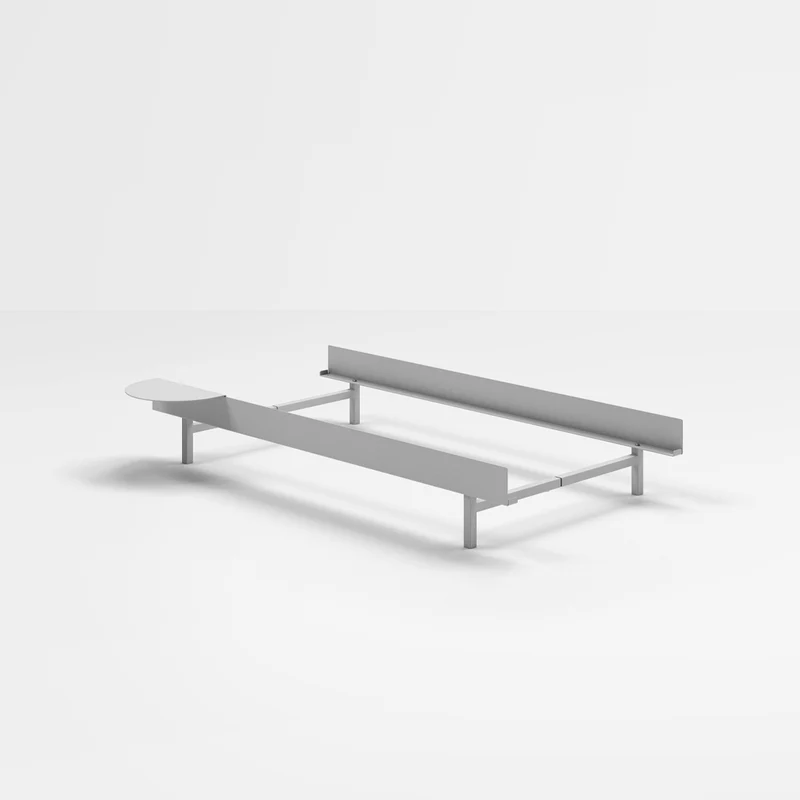 MOEBE Bed Stainless Steel 90 cm