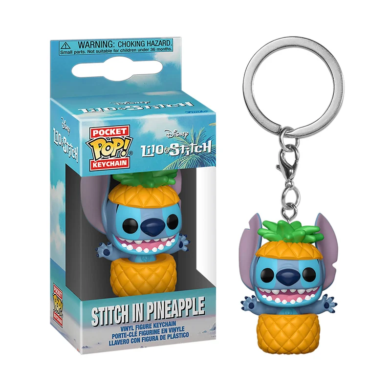 Stitch in Ananas Funko Pop Schlüsselanhänger - Lilo & Stitch
