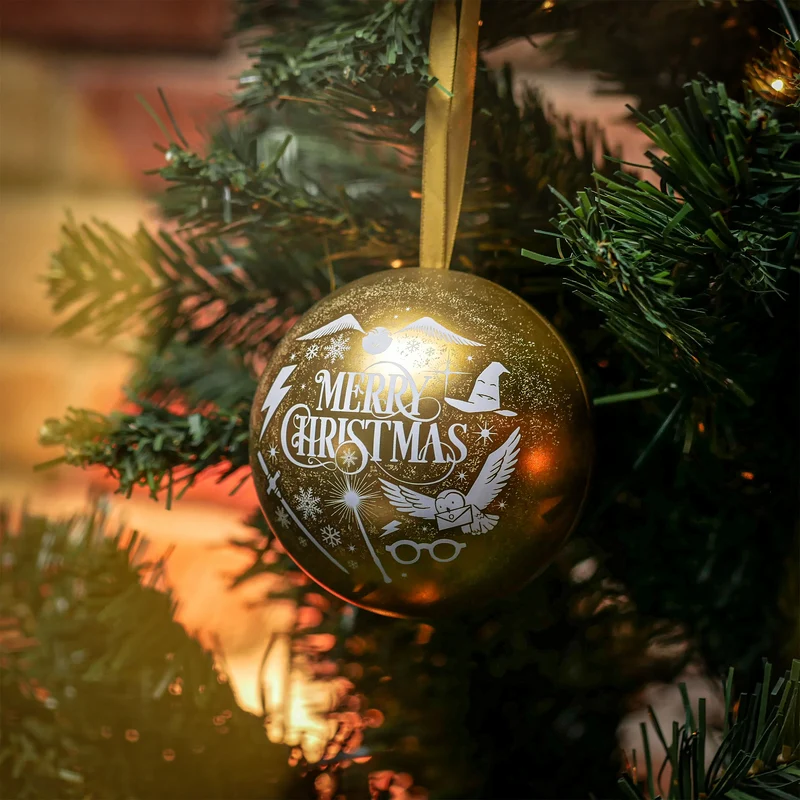 Harry Potter - Weihnachtskugel mit Deathly Hallows Schlüsselanhänger