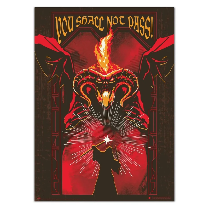 Der Herr der Ringe Leuchtendes Poster Balrog 50 x 70 cm