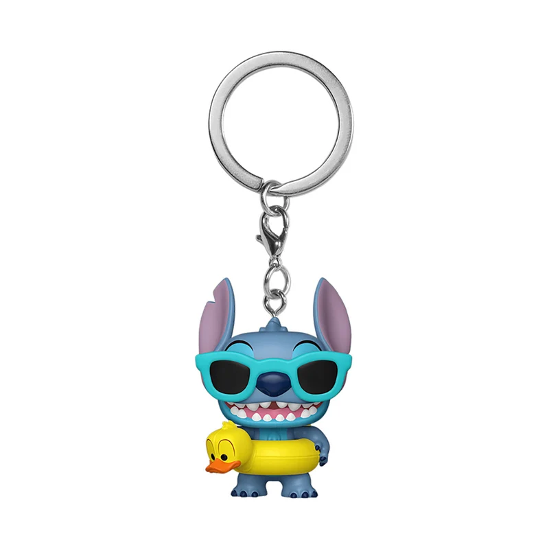 Stitch in Schwimmring Funko Pop Schlüsselanhänger - Lilo & Stitch