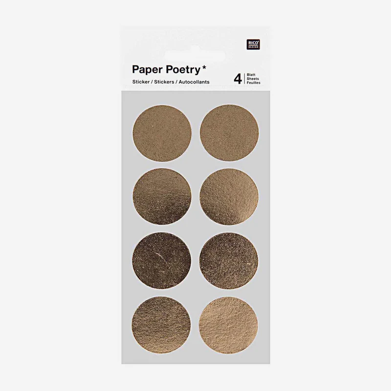 Sticker Punkte Gold – verschiedene Größen