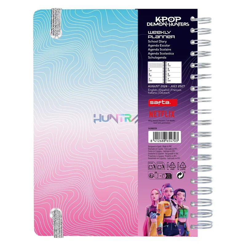 KPop Demon Hunters Terminkalender Wochenplaner 2026/2027 A5