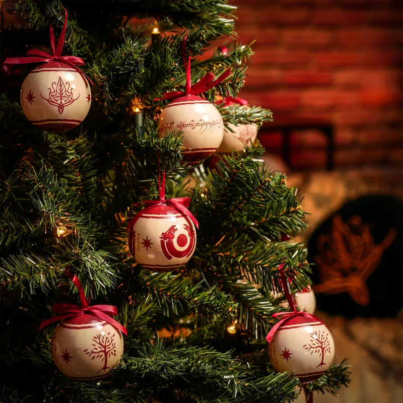 Der Herr der Ringe - Mittelerde Symbole Weihnachtsbaumkugeln 14tlg
