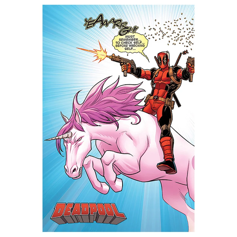 Deadpool - Unicorn Ride Maxi Poster