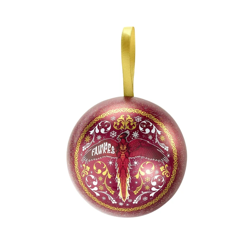 Harry Potter - Weihnachtskugel mit Fawkes Kette