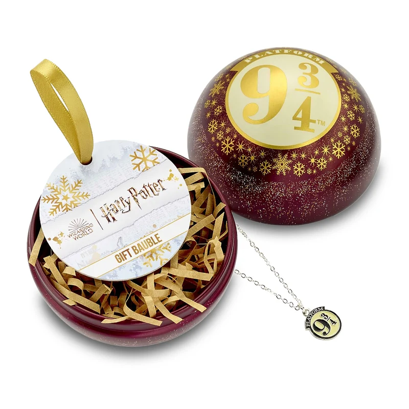 Harry Potter - Weihnachtskugel mit Gleis 9 3/4 Kette