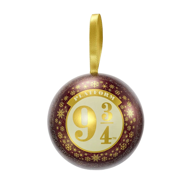 Harry Potter - Weihnachtskugel mit Gleis 9 3/4 Kette