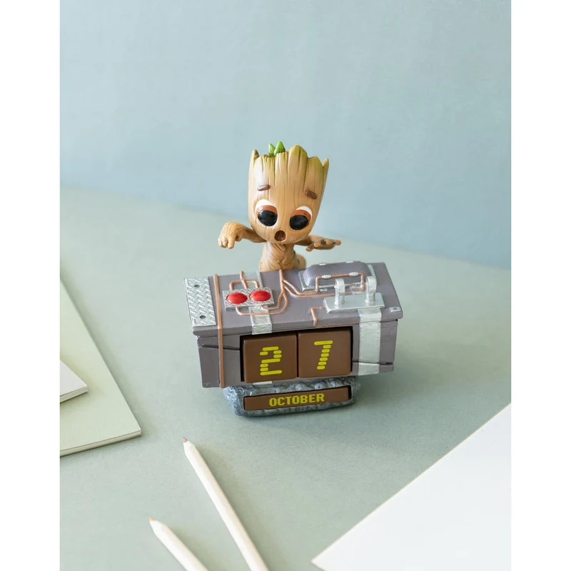 Marvel 3D Ewiger Kalender Groot Death Button 12 cm