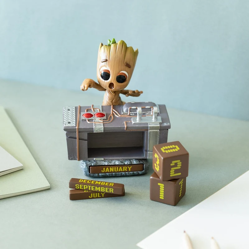 Marvel 3D Ewiger Kalender Groot Death Button 12 cm