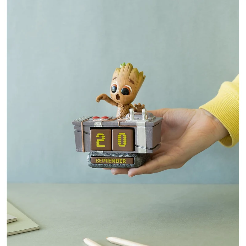 Marvel 3D Ewiger Kalender Groot Death Button 12 cm