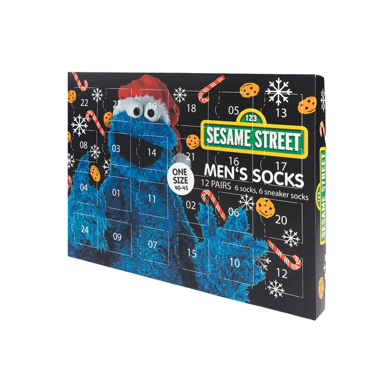 Sesamstraße - Cookie Monster Socken Adventskalender