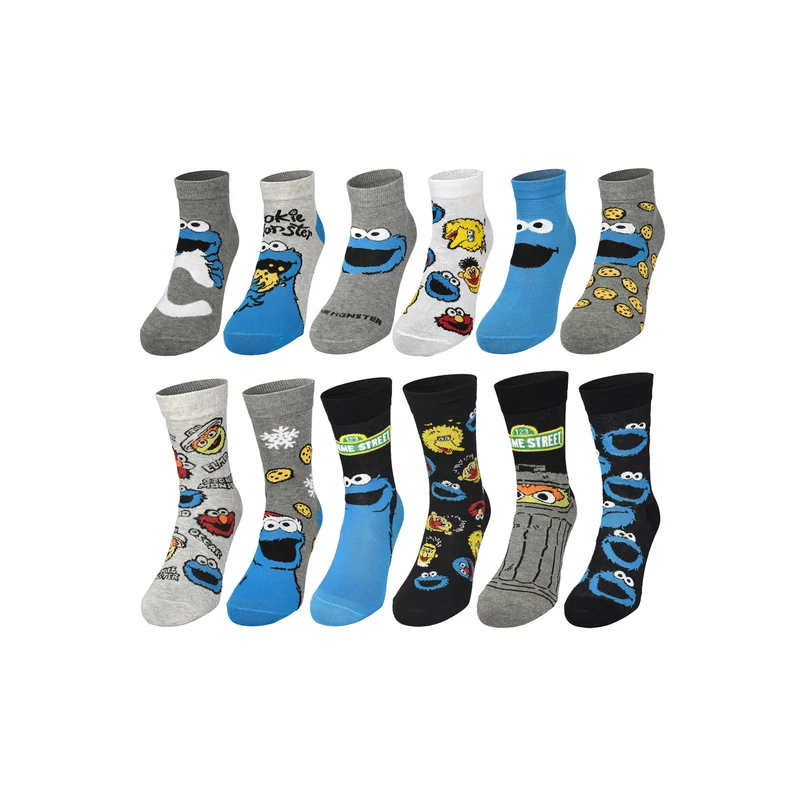 Sesamstraße - Cookie Monster Socken Adventskalender
