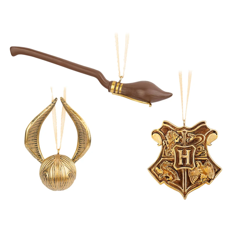 Harry Potter - Hogwarts Weihnachtsbaum-Schmuck 3er Set