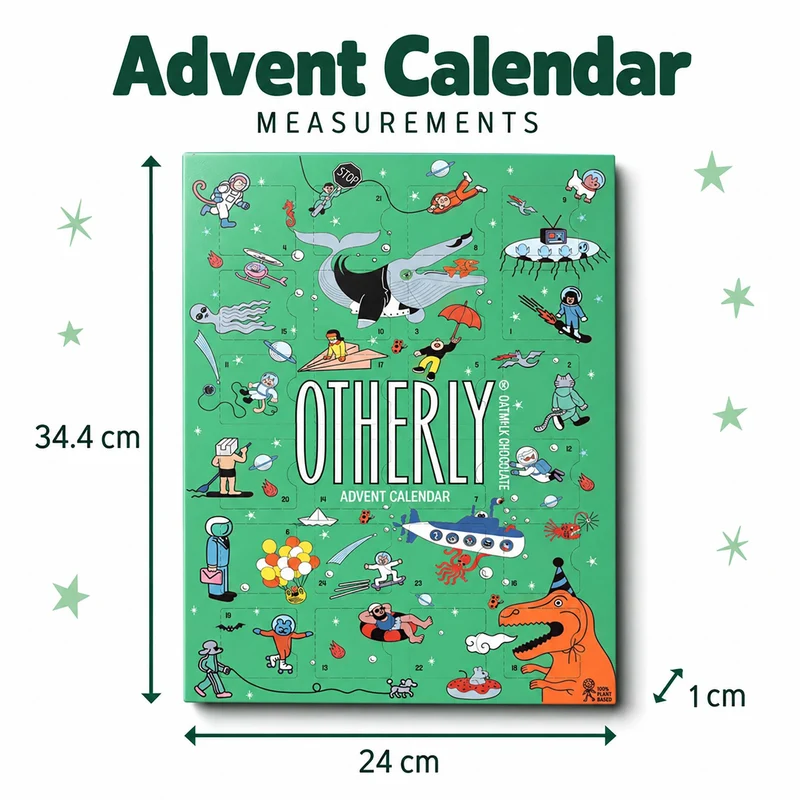 Otherly Vegan Oat Milk Chocolate Advent Calendar, Space & Astronaut Design