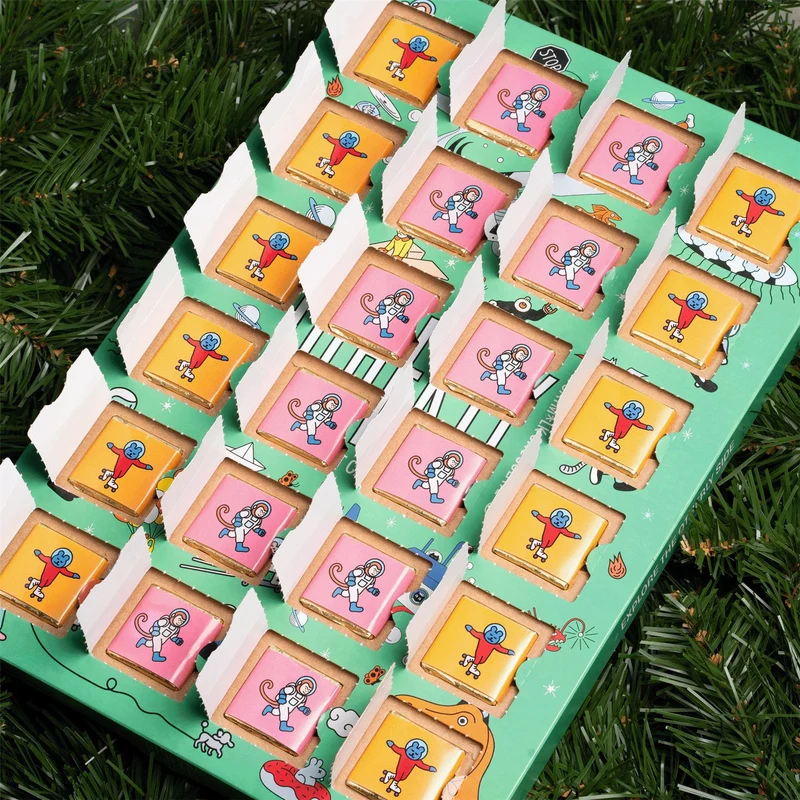 Otherly Vegan Oat Milk Chocolate Advent Calendar, Space & Astronaut Design