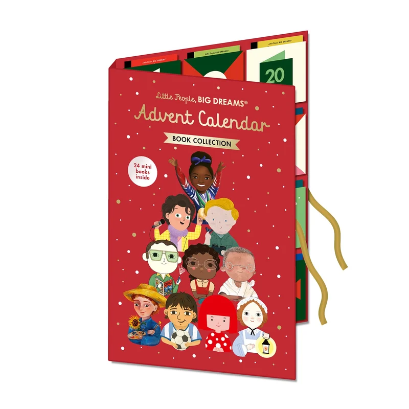 Book Advent Calendar, 24 Mini Children's Christmas Books and Biographies