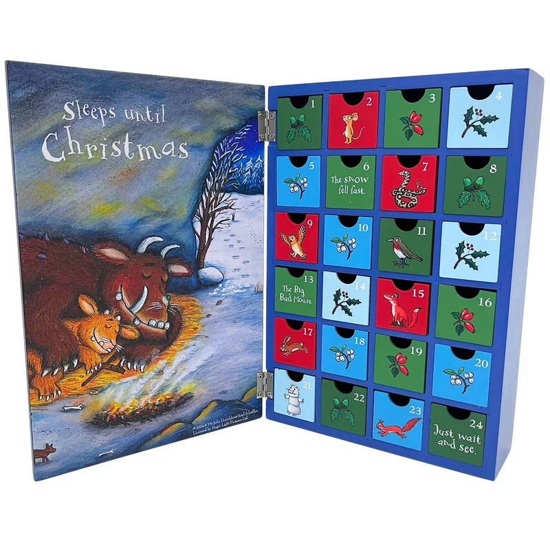 The Gruffalo’s Child Fill Your Own Advent Calendar, Wooden Book Shaped