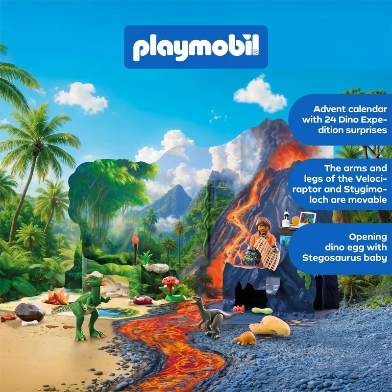 Playmobil Dinosaur Advent Calendar, Dino Expedition Christmas Countdown